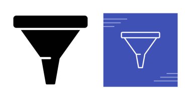 Filtre simgeleri. Web simgeleri basit resimleme     