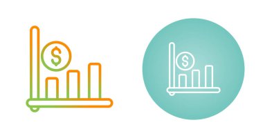 Beyaz arkaplan, düz tasarım vektör illüstrasyonunda izole edilmiş bar grafik düz simgeleri kümesi. 