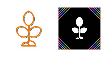 bitki simgeleri beyaz arkaplanda izole edildi