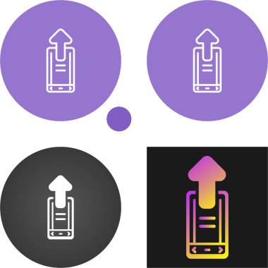 akıllı telefon simgeleri ayarlandı, vektör illüstrasyonu basit tasarım