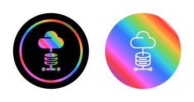 Bulut depolama simgesi Vektör logo taslağı