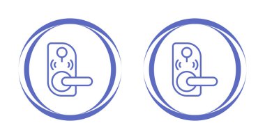 Kapı Kilidi Web simgesi vektör çizimi