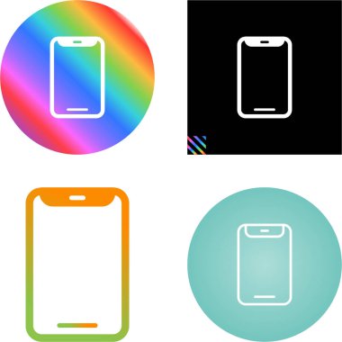 Akıllı telefonun renkli simgesi beyaz arkaplanda izole edildi  