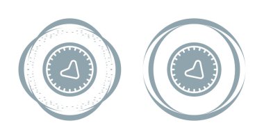 Beyaz arkaplanda pusula simgeleri, vektör illüzyonu   