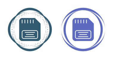 Bellek Kart simgeleri ayarlandı, vektör illüstrasyonu