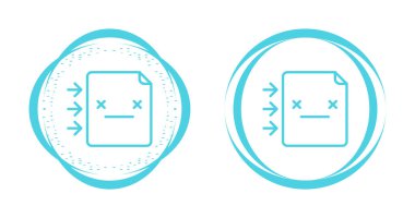 Beyaz vektör illüstrasyonunda belge simgesini izole et 