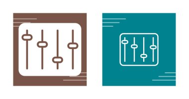 Renkli arkaplanlarda ses denetimi kaydırıcıları simgeleri
