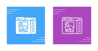 Kullanıcı resimlerini gösteren web sayfası arayüz simgeleri