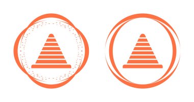 Trafik konisi simgesi vektör çizimi