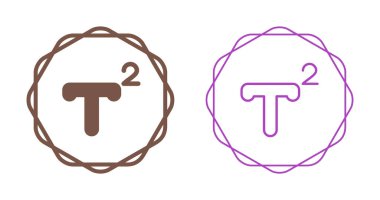 set of colored T2 logo icons, vector illustration         