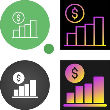 Finansal grafik simgesi. İş çizelgesi. Beyaz arkaplanda diyagram işareti izole edildi