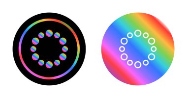 soyut çember ağ simgesi vektör çizimi