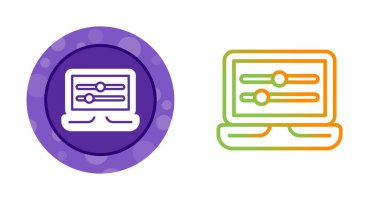 Sürgülü dizüstü bilgisayarları gösteren renkli simgeler
