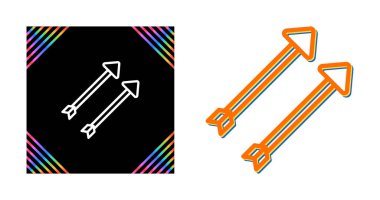 iki paralel ok, vektör illüstrasyonu