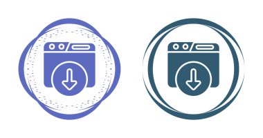 Satır indirme ok ikonu vektör resimlemesini ayarla