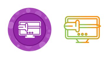 bilgisayar arayüzü vektör çizgisi simgesi