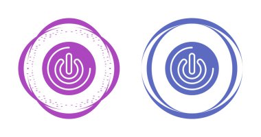 Beyaz arkaplanda renkli güç düğmeleri seti