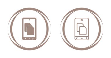 Akıllı Telefon Basit Simgesi, Vektör İllüstrasyonu Beyaz Arkaplanda İzole Edildi 