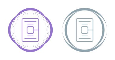 Dairesel hatlar içinde minimalist belge simgeleri