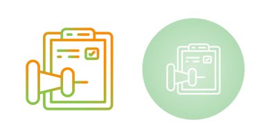 Onay damgası içeren renkli pano simgesi