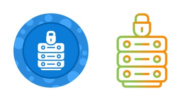 Veri Gizliliği simgeleri ayarlandı, vektör illüstrasyonu basit tasarım
