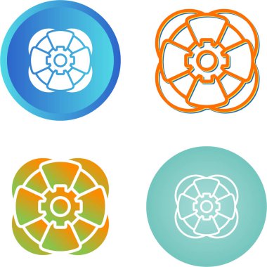 Life Ring web simgeleri vektör illüstrasyonunu ayarla