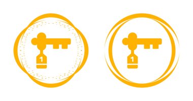 Kilit simgelerine sahip anahtar arka planda izole edildi, vektör illüstrasyonu