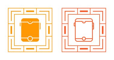 akıllı telefon simgeleri ayarlandı, vektör illüstrasyonu basit tasarım
