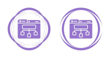 Beyaz arkaplanda sunucu ağ simgeleri olan bilgisayar dizinleri 