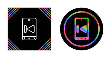 Akıllı telefonun renkli simgesi beyaz arkaplanda izole edildi  