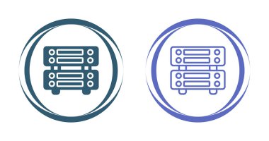 Dairesel hatlar içinde iki sunucu simgesi