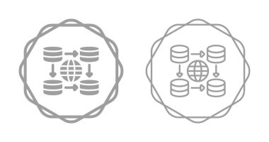 veritabanı simgesi Vektör logo ana hatları