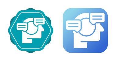 Konuşma baloncukları iletişim gösteren soyut insan kafası simgeleri