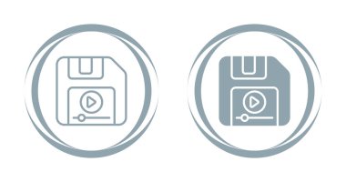 Disket Diski Simgesi Vektör İşareti, Beyaz Arkaplanda İzole Edilmiş Sembol