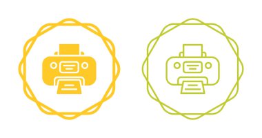 Yazıcı simgesi beyaz arkaplanda izole edildi