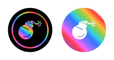 Bomba var. Web simgesi vektör illüstrasyonu