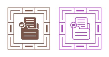 Çevrimiçi amaçlar için tasarlanmış renkli soyut belge simgesi.