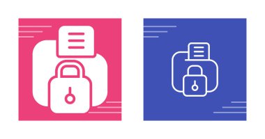 Giriş yasak. Asma kilitli özel dizinlerin vektör illüstrasyonu