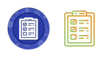 İşaretli panoları gösteren renkli kontrol listesi simgeleri