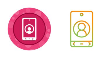 Beyaz arkaplanda izole akıllı telefon simgesi, modern telefon işareti, renkli illüstrasyon 