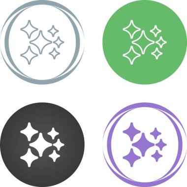 Beyaz Arkaplanda Yıldız Simgeleri Ayarlandı