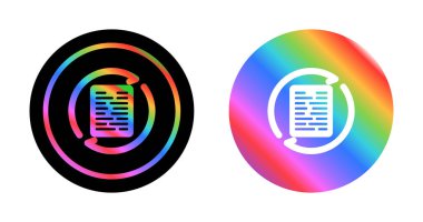 Colorful gradient document icons featuring circular backgrounds