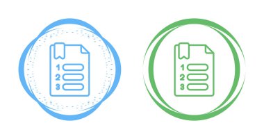 liste simgeleri ayarlandı, vektör illüstrasyonu