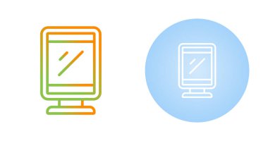 Beyaz arkaplanda bilgisayar izleme simgeleri, vektör illüstrasyonu 