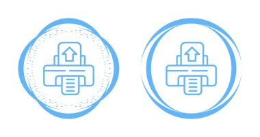 yazıcı vektörü simgeleri basit illüstrasyon