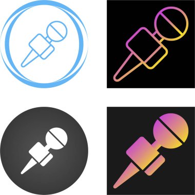 mikrofon web simge vektör çizim