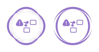 İşlem uyarı simgeleri ayarlandı, vektör illüstrasyonu