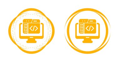 Beyaz arkaplan, vektör illüstrasyonunda web sayfası olan bilgisayar monitörleri    
