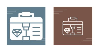 Evrak çantası simgeleri ayarlandı. Bavul simgeleri. bagaj sembolü vektör illüstrasyonu