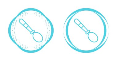 kaşık simgeleri beyaz arkaplanda izole edildi